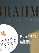 Baner promujący wydarzenie. Nazwa wydarzenia i zdjęcie artysty.