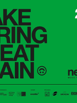 Baner promujący wydarzenie. Nazwa wydarzenia i daty, całość na zielonym tle.