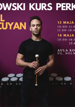 Baner promujący wydarzenie. Nazwa wydarzenia i zdjęcie artysty.