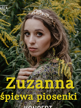 Baner promujący wydarzenie. Nazwa wydarzenia i zdjęcie artystki.