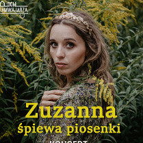 Baner promujący wydarzenie. Nazwa wydarzenia i zdjęcie artystki.