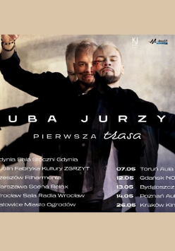 Baner promujący wydarzenie. Nazwa wydarzenia i zdjęcie artysty.