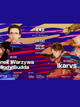 Baner promujący wydarzenie. Nazwa wydarzenia i zdjęcie artystów.