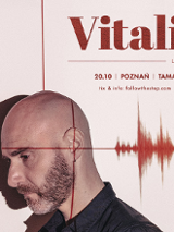 Baner promujący wydarzenie. Nazwa wydarzenia i zdjęcie artysty.