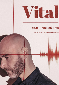 Baner promujący wydarzenie. Nazwa wydarzenia i zdjęcie artysty.