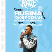 Baner promujący wydarzenie. Nazwa wydarzenia i zdjęcie artysty.