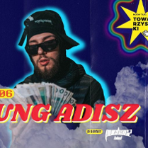 Baner promujący wydarzenie. Nazwa wydarzenia i zdjęcie artysty.