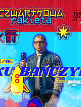 Baner promujący wydarzenie. Nazwa wydarzenia i zdjęcie artysty.