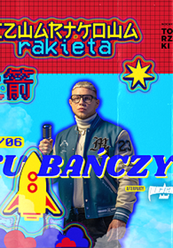 Baner promujący wydarzenie. Nazwa wydarzenia i zdjęcie artysty.