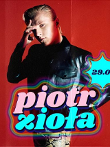 Baner promujący wydarzenie. Nazwa wydarzenia i zdjęcie artysty.