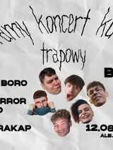 Baner promujący wydarzenie. Nazwa wydarzenia i zdjęcie artystów.