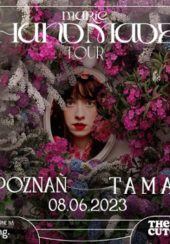 Baner promujący wydarzenie. Nazwa wydarzenia i zdjęcie artystki.