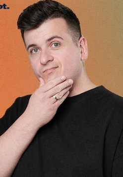 Baner promujący wydarzenie. Nazwa wydarzenia i zdjęcie artysty.