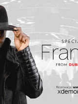 Baner promujący wydarzenie. Nazwa wydarzenia i zdjęcie artysty.