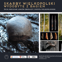 Baner promujący wydarzenie. Nazwa wydarzenia i data oraz zdjęcia artefaktów.