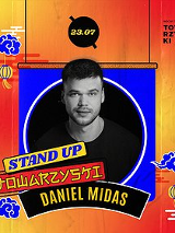 Baner promujący wydarzenie. Nazwa wydarzenia i zdjęcie artysty.