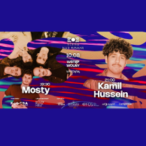 Baner promujący wydarzenie. Nazwa wydarzenia i zdjęcie artystów.