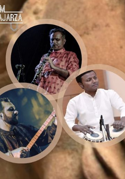 Baner promujący wydarzenie. Nazwa wydarzenia i zdjęcie artystów.