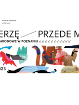 Baner promujący wydarzenie. Nazwa wydarzenia i data. Kolorowe wycinanki różnych zwierząt.