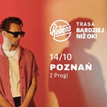 Baner promujący wydarzenie. Nazwa wydarzenia i zdjęcie artysty.