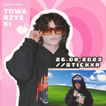 Baner promujący wydarzenie. Nazwa wydarzenia i zdjęcie artysty.