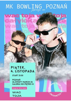 Baner promujący wydarzenie. Nazwa wydarzenia i zdjęcie artysty.