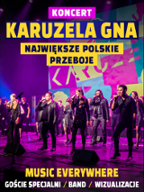 Baner promujący wydarzenie. Nazwa wydarzenia i zdjęcie artystów.