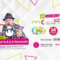 Baner promujący wydarzenie. Nazwa wydarzenia i zdjęcie artysty.