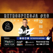 Baner promujący wydarzenie. Nazwa wydarzenia i zdjęcie artysty.