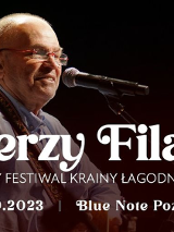 Baner promujący wydarzenie. Nazwa wydarzenia i zdjęcie artysty.