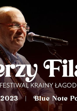 Baner promujący wydarzenie. Nazwa wydarzenia i zdjęcie artysty.