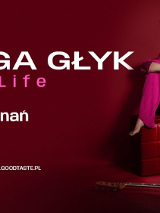 Baner promujący wydarzenie. Nazwa wydarzenia i zdjęcie artystki.