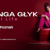 Baner promujący wydarzenie. Nazwa wydarzenia i zdjęcie artystki.