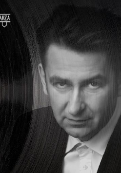 Baner promujący wydarzenie. Nazwa wydarzenia i zdjęcie artysty.