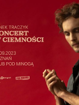 Baner promujący wydarzenie. Nazwa wydarzenia i zdjęcie artysty.