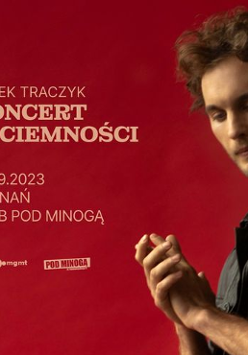 Baner promujący wydarzenie. Nazwa wydarzenia i zdjęcie artysty.