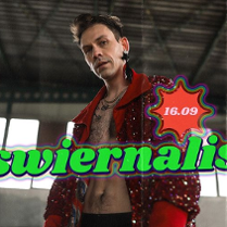 Baner promujący wydarzenie. Nazwa wydarzenia i zdjęcie artysty.