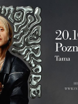 Baner promujący wydarzenie. Nazwa wydarzenia i zdjęcie artystki.