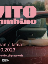 Baner promujący wydarzenie. Nazwa wydarzenia i zdjęcie artysty.