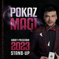 Baner promujący wydarzenie. Nazwa wydarzenia i zdjęcie artysty.