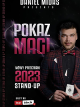 Baner promujący wydarzenie. Nazwa wydarzenia i zdjęcie artysty.