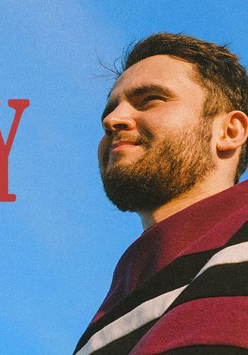 Baner promujący wydarzenie. Nazwa wydarzenia i zdjęcie artysty.