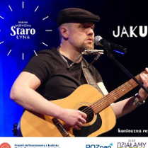 Baner promujący wydarzenie. Nazwa wydarzenia i zdjęcie artysty.