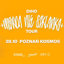 Baner promujący wydarzenie. Nazwa wydarzenia i zdjęcie artysty.