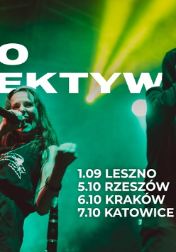 Baner promujący wydarzenie. Nazwa wydarzenia i zdjęcie artystów.