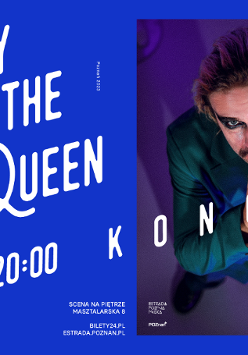 Baner promujący wydarzenie. Nazwa wydarzenia i zdjęcie artysty.