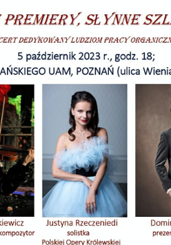 Baner promujący wydarzenie. Nazwa wydarzenia i zdjęcie artystów.