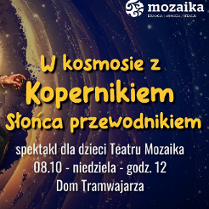 Baner promujący wydarzenie. Nazwa wydarzenia i data. Wizerunek kopernika.