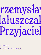Baner promujący wydarzenie. Nazwa wydarzenia i zdjęcie artysty.