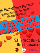 Baner promujący wydarzenie. Nazwa wydarzenia i zdjęcie artystki i dużego czarnego misia.. (foto: Sebastian Wengrzik)